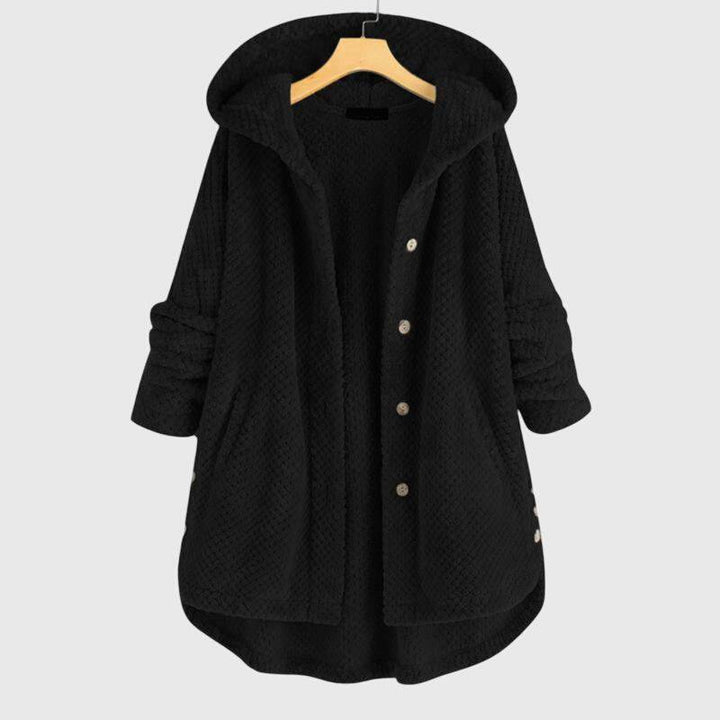 Franca™ Emma & Rose Cape Town soft luxurious fabric jacket with hood, stylish coat for cozy, elegant winter wear.
