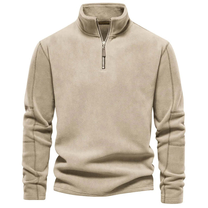 Men's Fleece Jacket with Stand-Up Collar