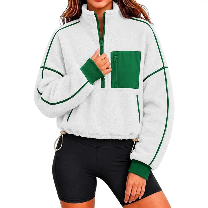 Women's Sweatshirt with Drawstring - Casual and Modern