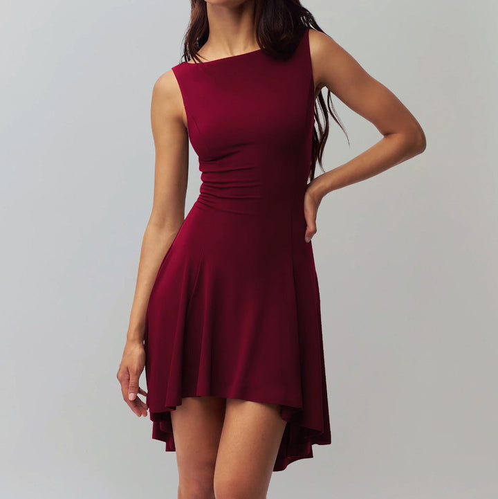 Sleeveless Dress with Collar Élara, view 2 - Elena Harper