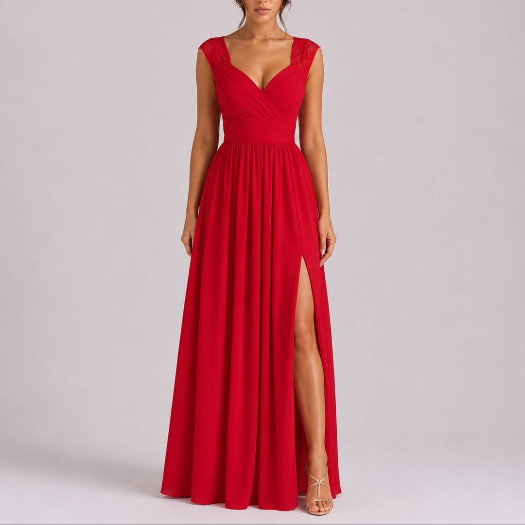 Sophie | Romantic Autumn Wedding Dress with Wrap Neckline
