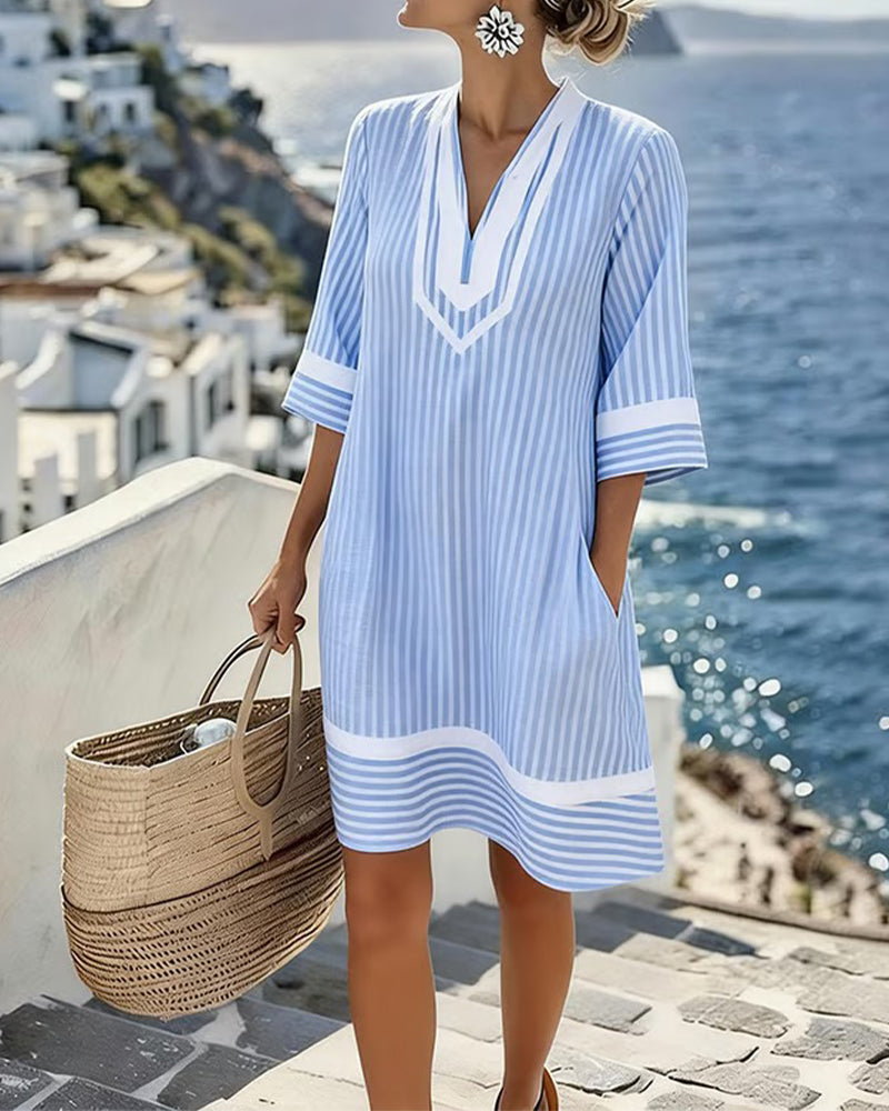 MINI STRIPED DRESS FOR WOMEN