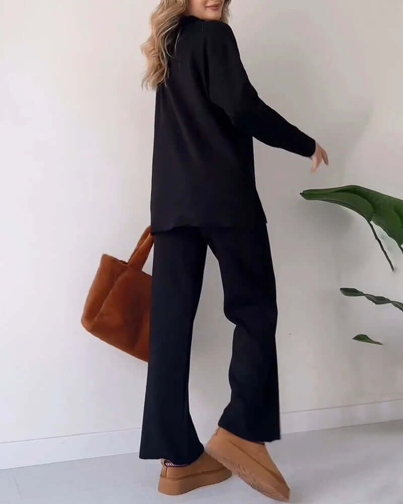 Women's Ribbed Knit Loungewear Set