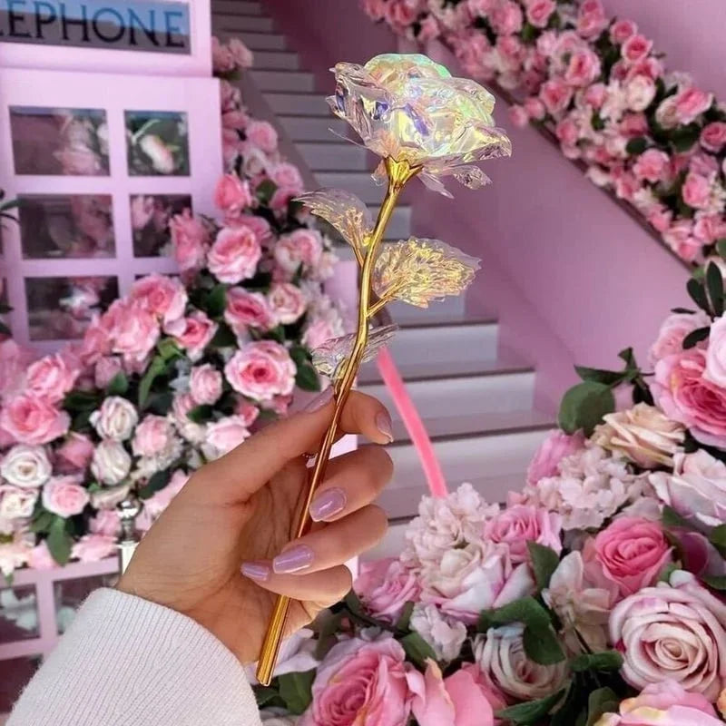 GlowPetal Colorful Crystal Rose, view 5 - Elena Harper