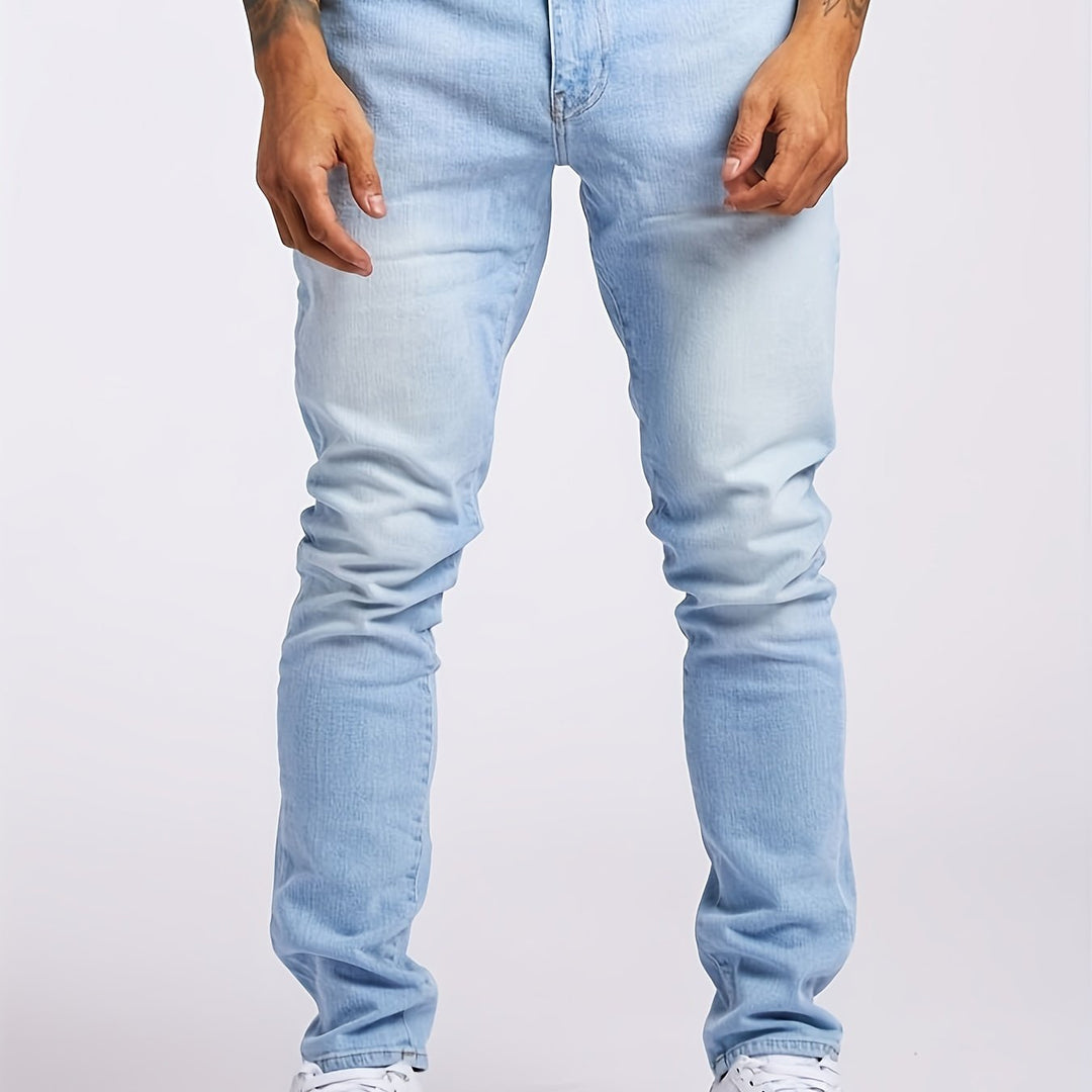 Men's Slim Fit Casual Stretch Jeans, view 7 - Elena Harper