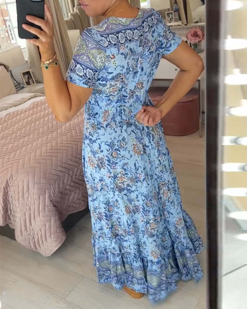 Women's Floral Boho Maxi Dress - Elena Harper