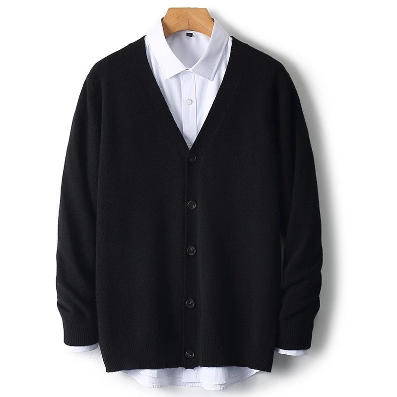 Men's Classic Button-Down Cardigan Sweater for Versatile Layering