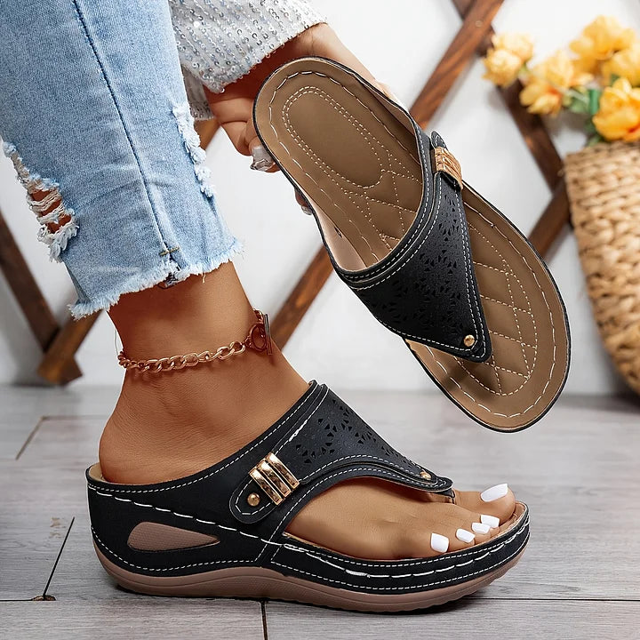 Anazza Comfortable Everyday Sandals with Wedge Heel, view 7 - Elena Harper