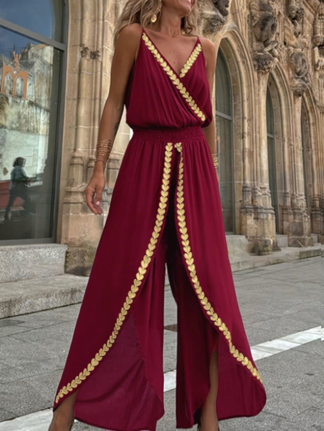 Oona™ | Luxe Jumpsuit with Golden Details