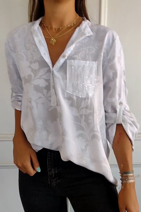 Pauline Elegant Sequin Top, view 3 - Elena Harper