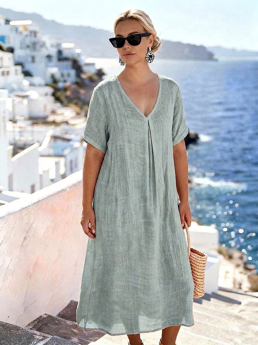 Faye V-Neck Dress: Effortless Everyday Grace