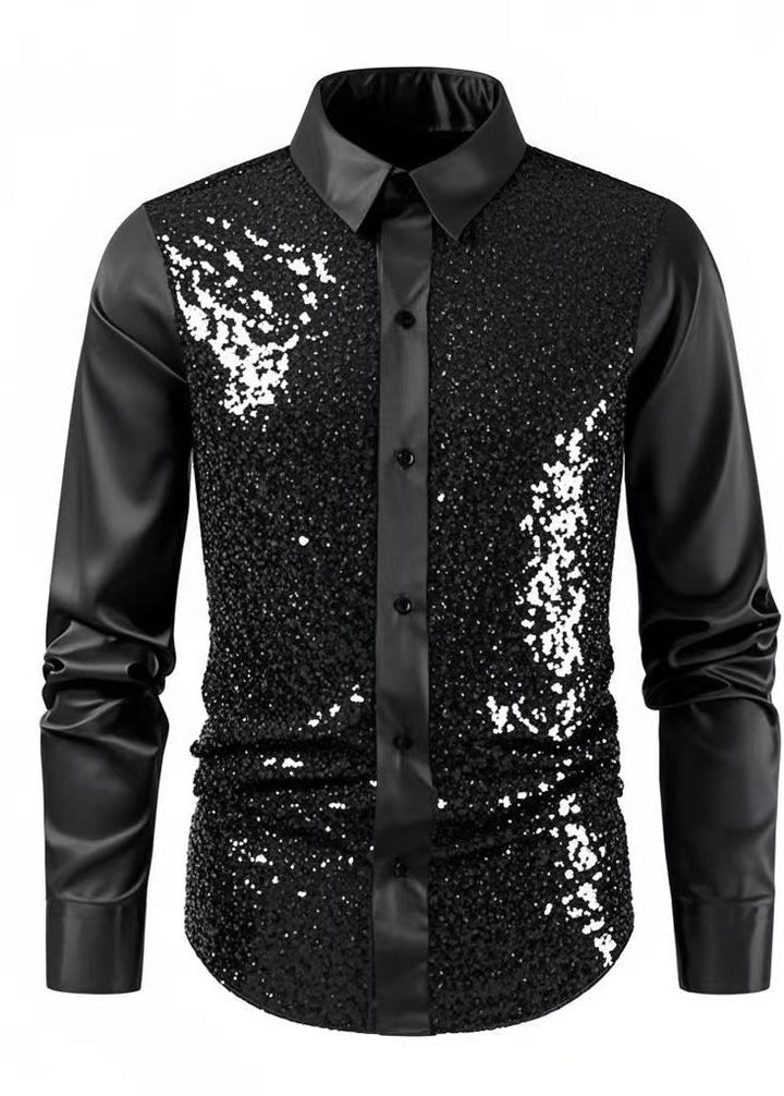 Satin Glitter Shirt for Men