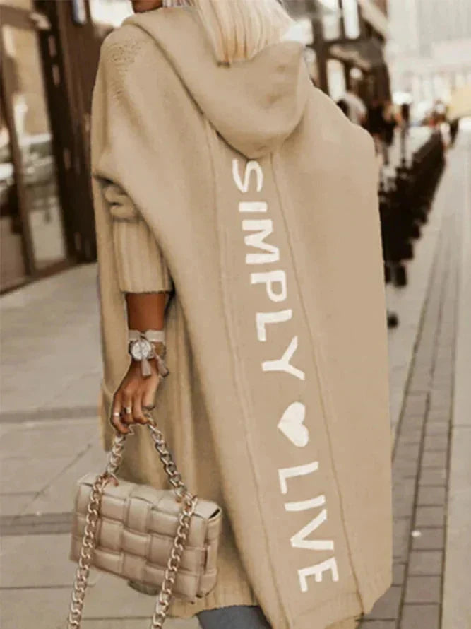 Isabelle | Long Hooded Cardigan for Winter