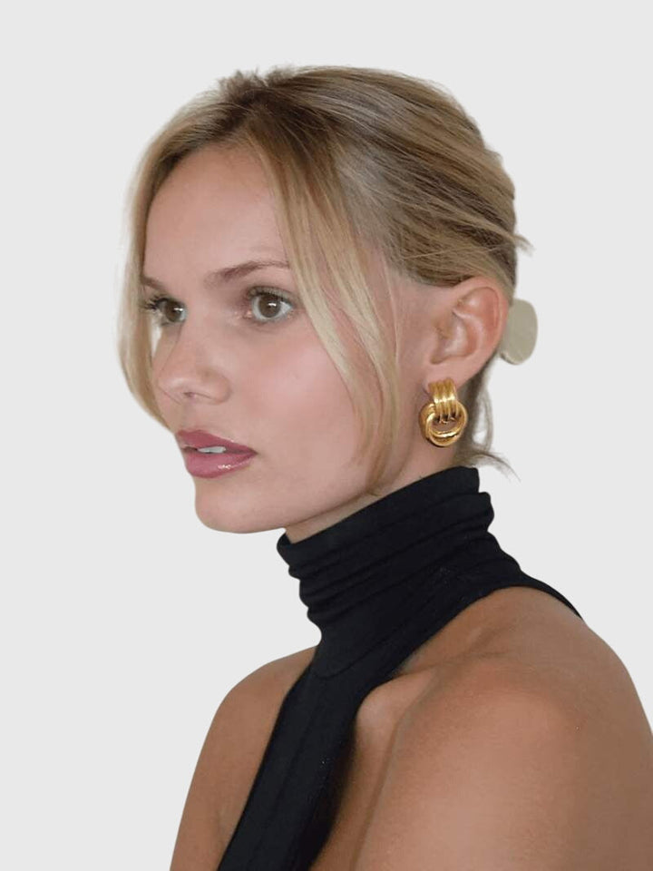Connie Knot Earrings, view 3 - Elena Harper