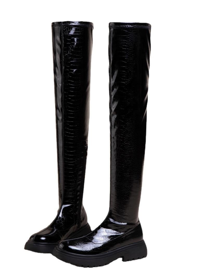 High Women's Boots with Zipper - Hildur