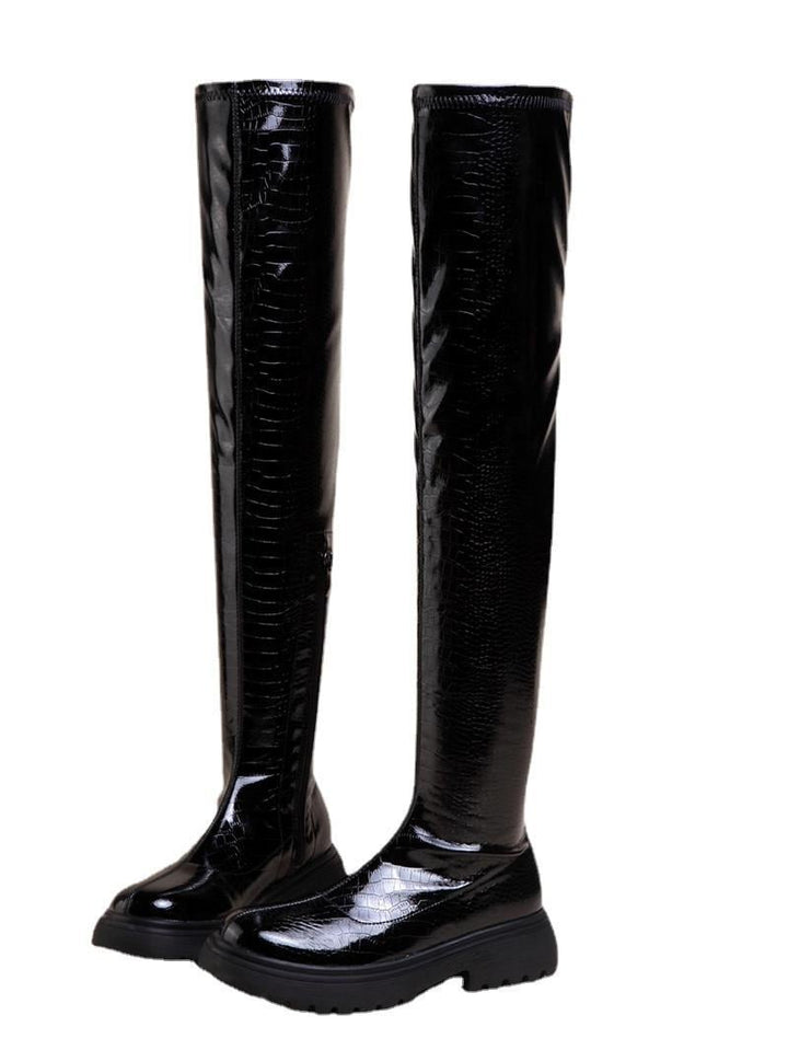 High Women's Boots with Zipper - Hildur