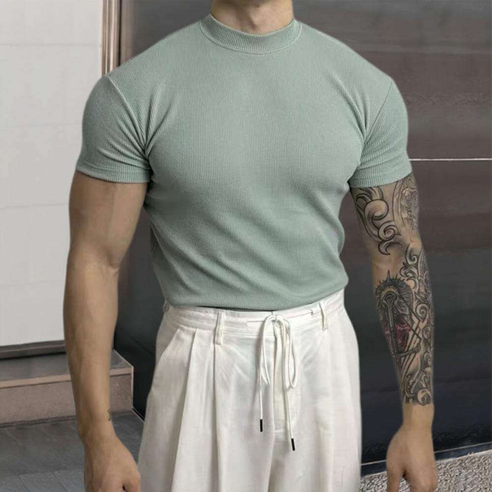 Men's Fitted Ribbed Knit Top