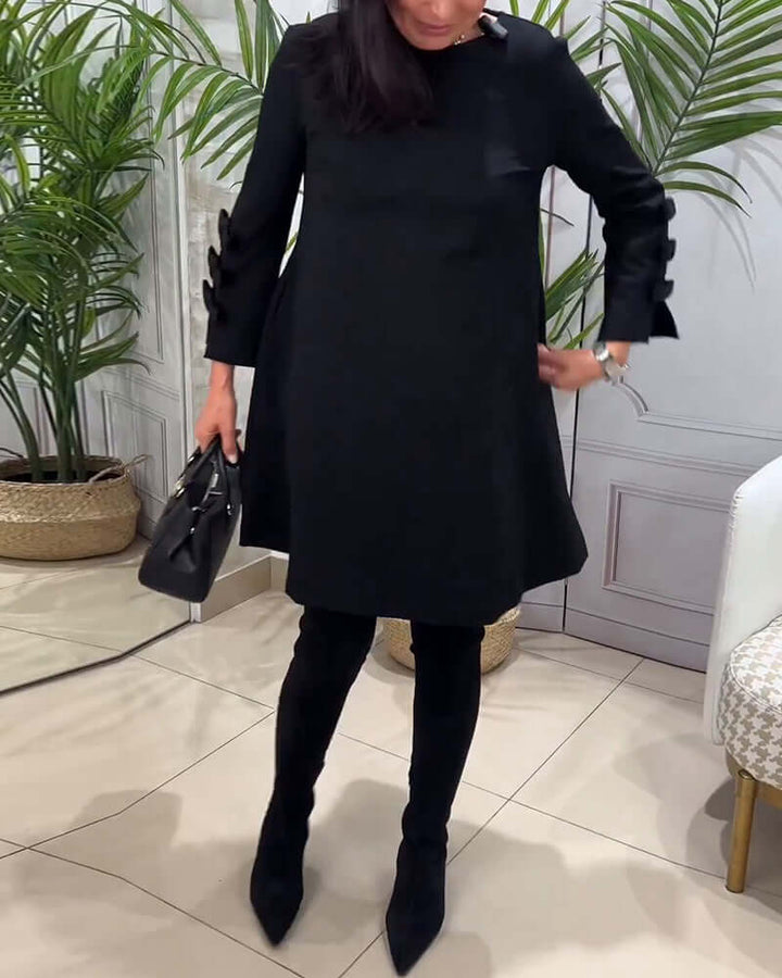 Women's Casual Long-Sleeve Stretch Dress, view 5 - Elena Harper