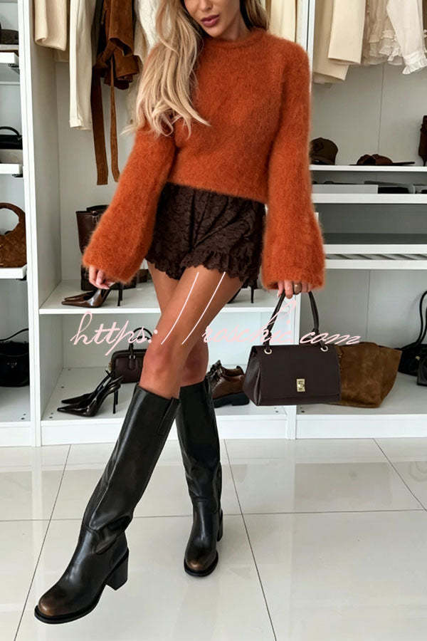 Elena Flared-Sleeve Mohair Sweater