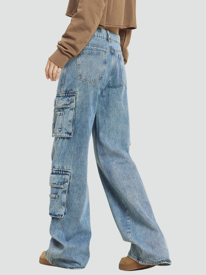 Baggy Cargo Jeans for Women with Relaxed Fit