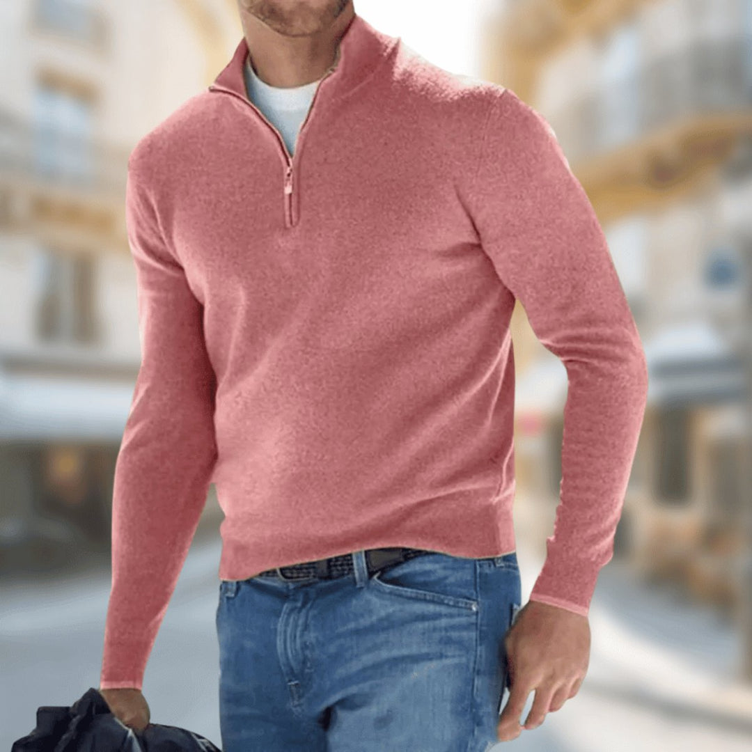 Sebastian | Lightweight Quarter-Zip Knit Sweater for Men