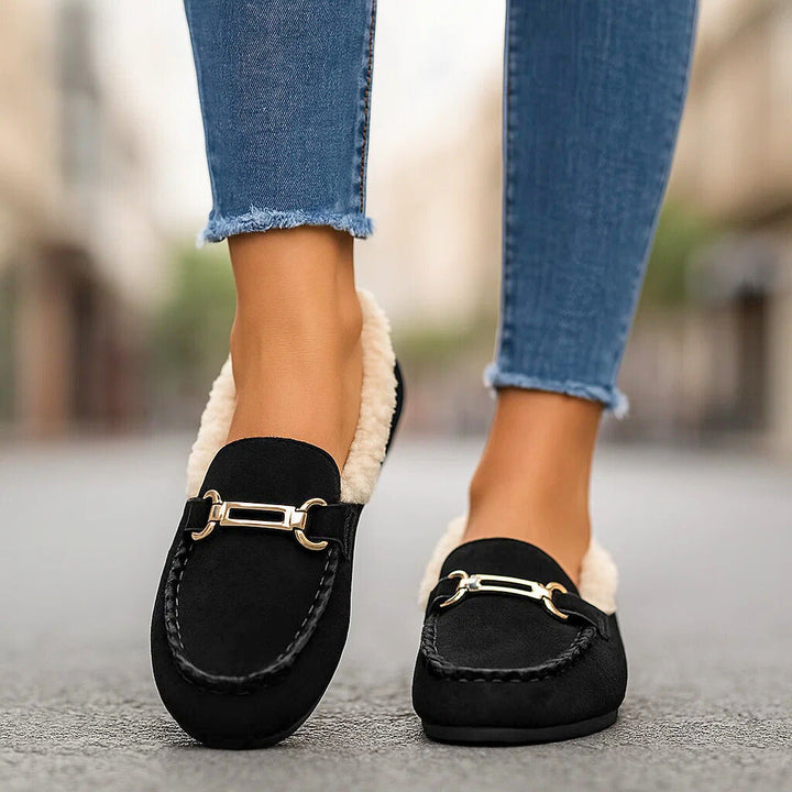Martha Warm Suede Moccasins, view 7 - Elena Harper
