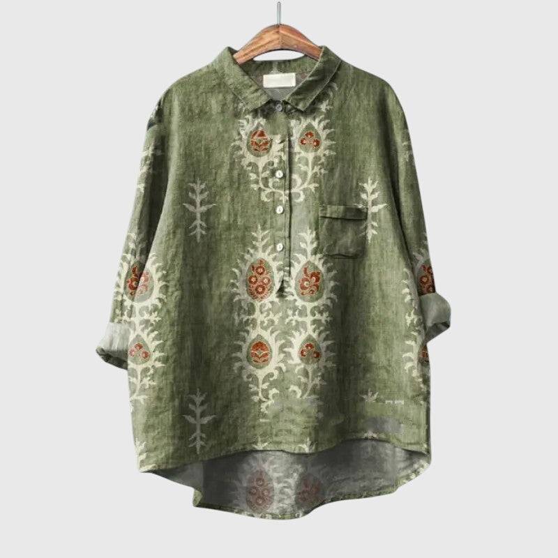 Elegant Elly™ blouse by Emma & Rose Cape Town featuring a stylish, flowy design and delicate fabric.