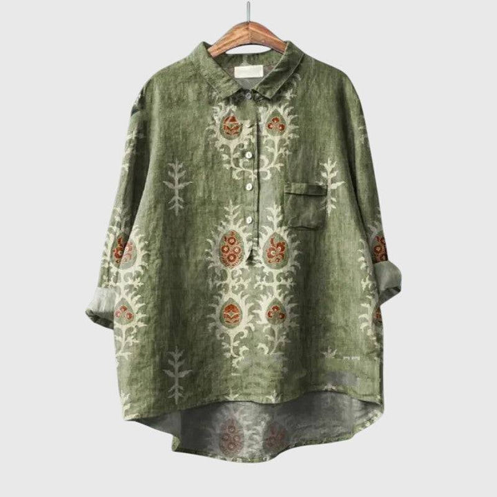 Elegant Elly™ blouse by Emma & Rose Cape Town featuring a stylish, flowy design and delicate fabric.