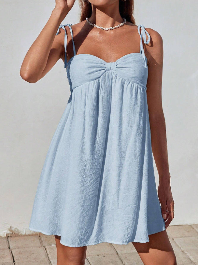 Elegant Solid Mini Dress for Women – Comfortable and Stylish Loose Fit