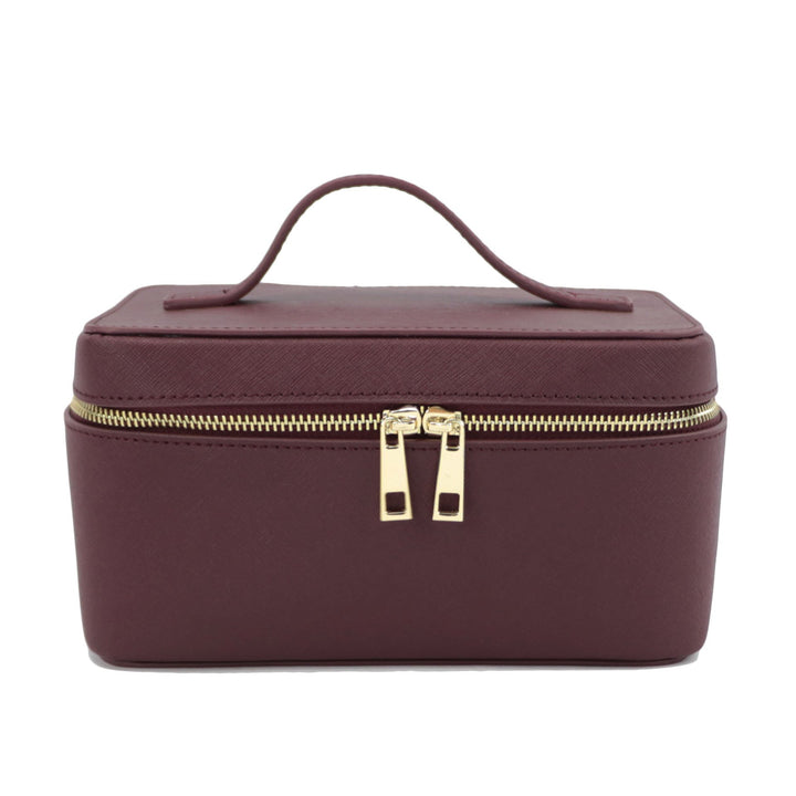 Travel Toiletry Bag in Split Leather – Portable Genuine Leather Toiletry Bag