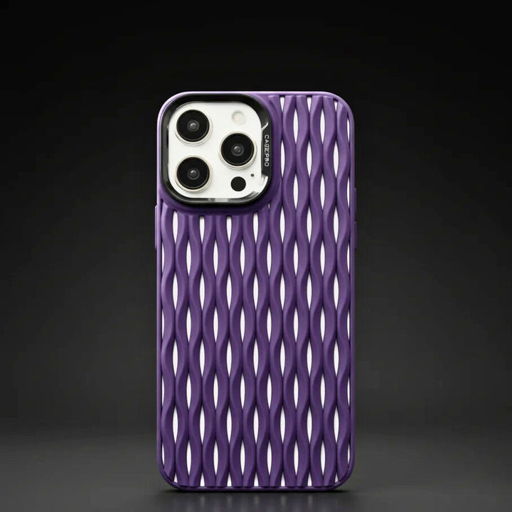 GripGrove Breathable Woven iPhone Case with Cooling Function, view 4 - Elena Harper