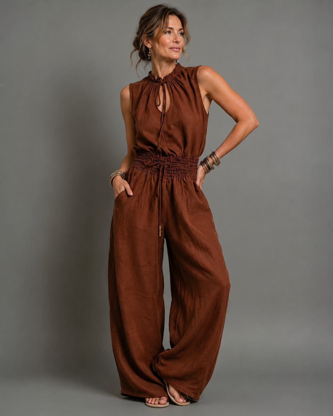 Jette™ | Sleeveless Jumpsuit with Wide Legs