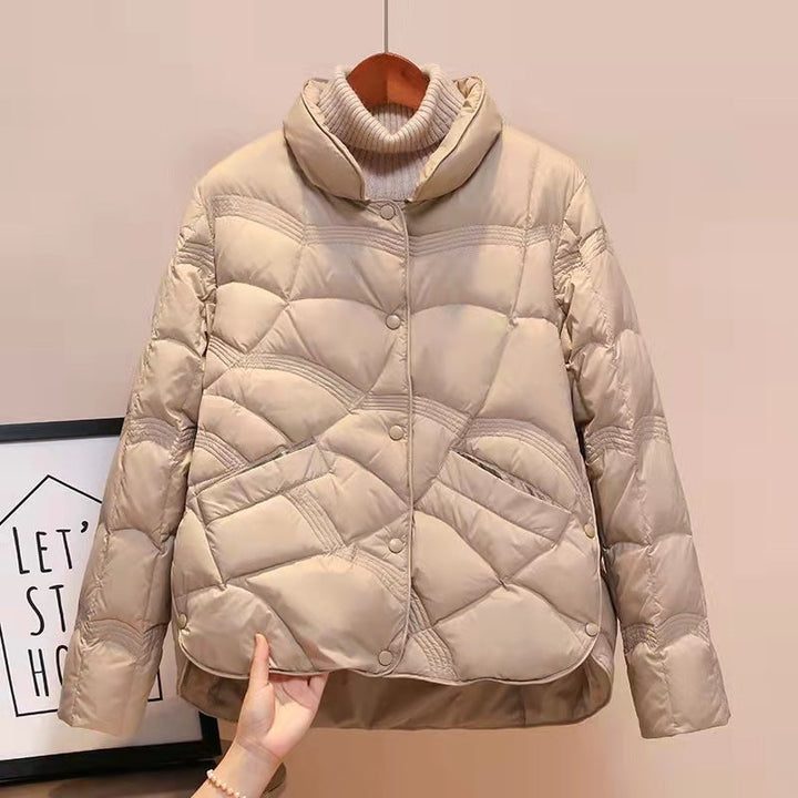 Premium Lightweight Quilted Jacket for Women – Stylish High Collar Coat
