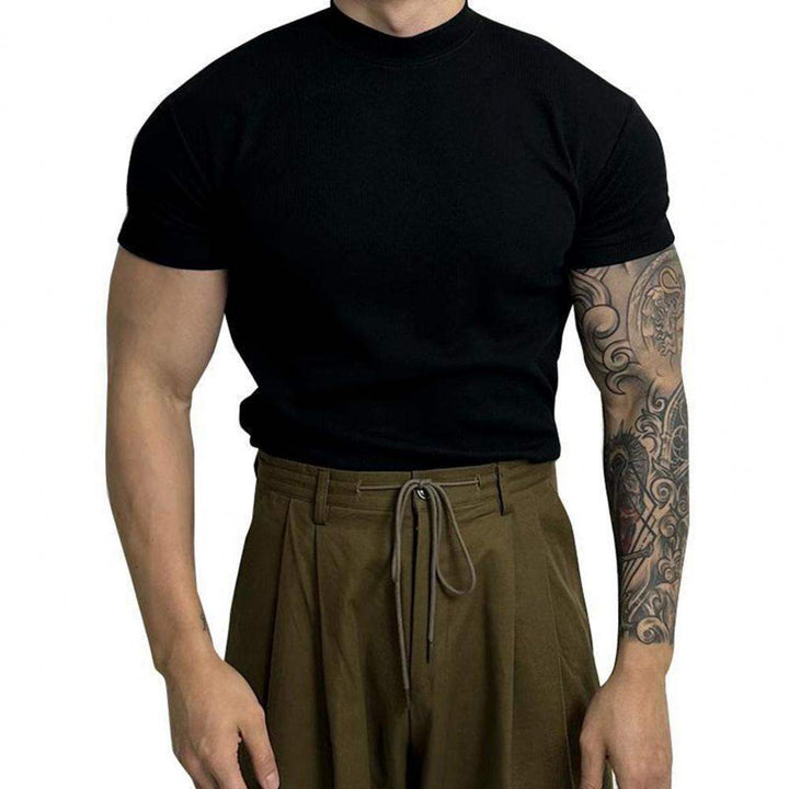 Men's Fitted Ribbed Knit Top