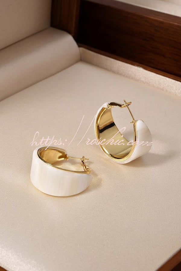 Leopard-print C-shaped Earrings