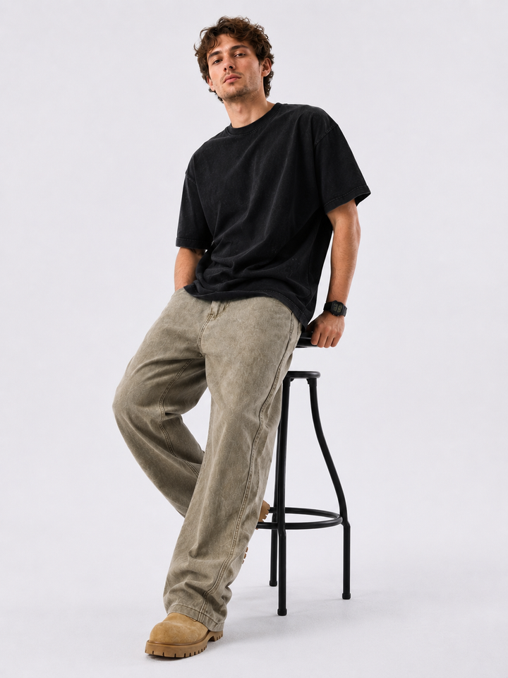Harrington Oxford Loose-Fit Jeans For Men, view 3 - Elena Harper