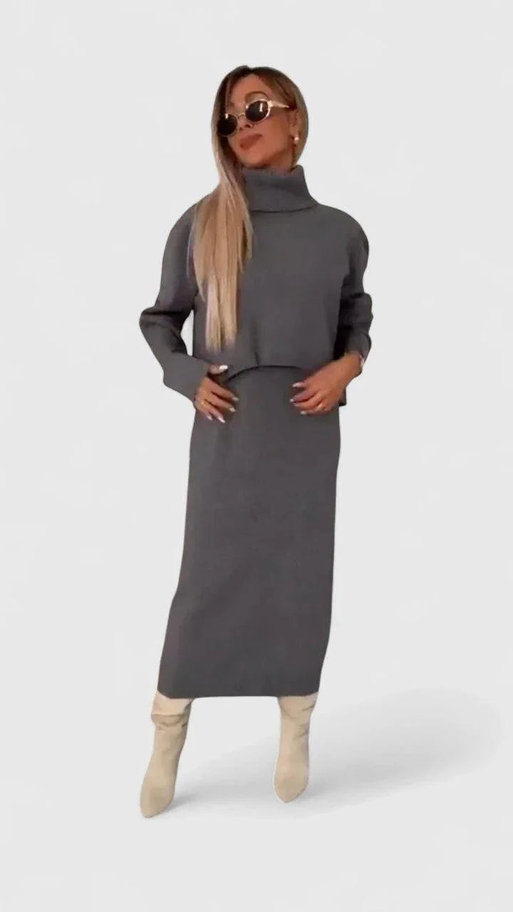 Chrystahl™ Elegant Dress Turtle Set by Emma & Rose Cape Town, featuring a stylish dress and turtle design, displayed on a model.