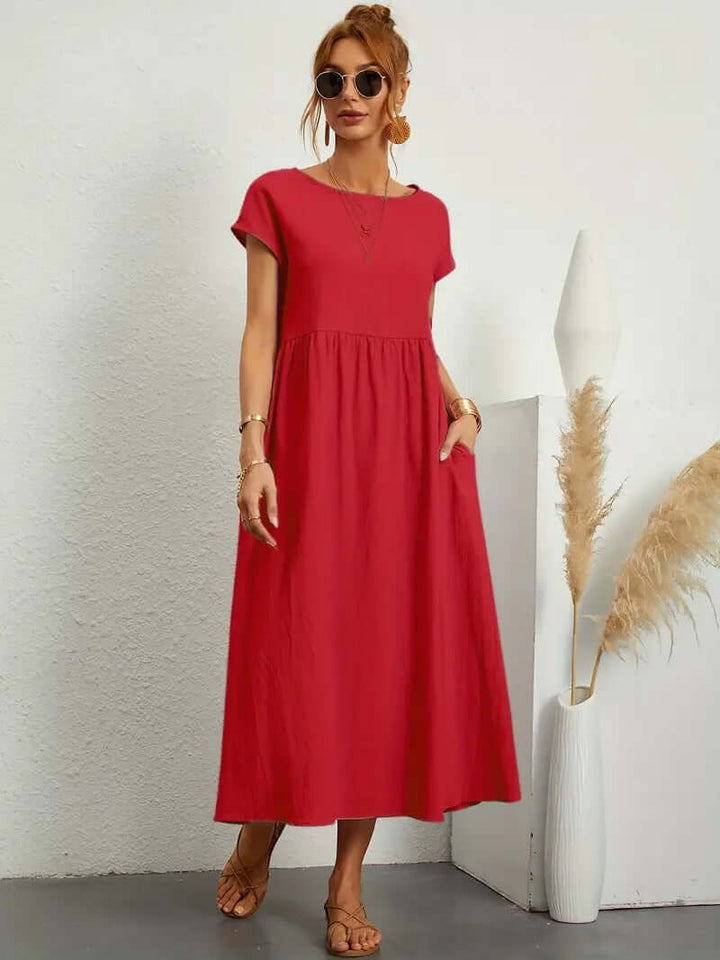 Summer Sleeveless Dress with Handbag - Elena Harper