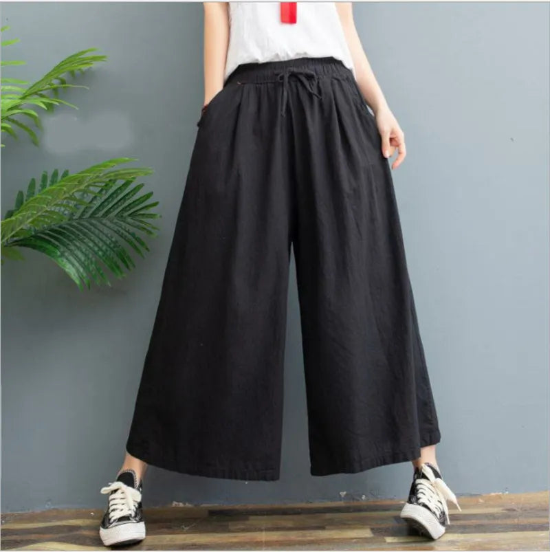 ARLETTE – PLEATED LINEN COMFORT FIT PANTS