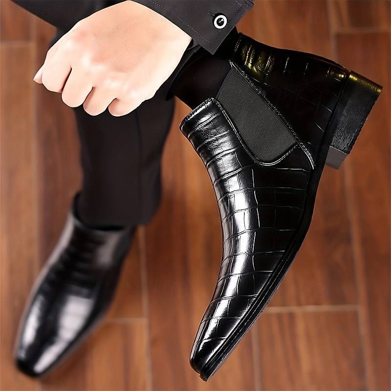 Sterling Refined Slip-On Chelsea Boots, view 6 - Elena Harper