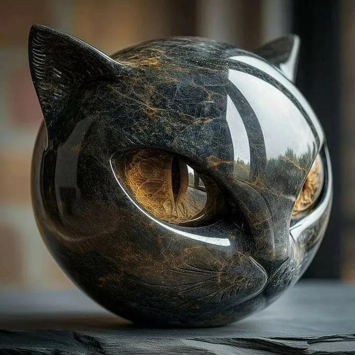 Phoenix Mysterious Cat Sculpture, view 2 - Elena Harper