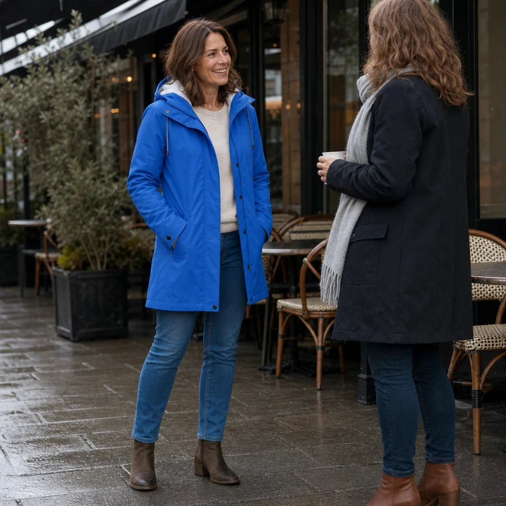 Mandy Warm and Stylish Fleece Winter Jacket with Hood - Elena Harper