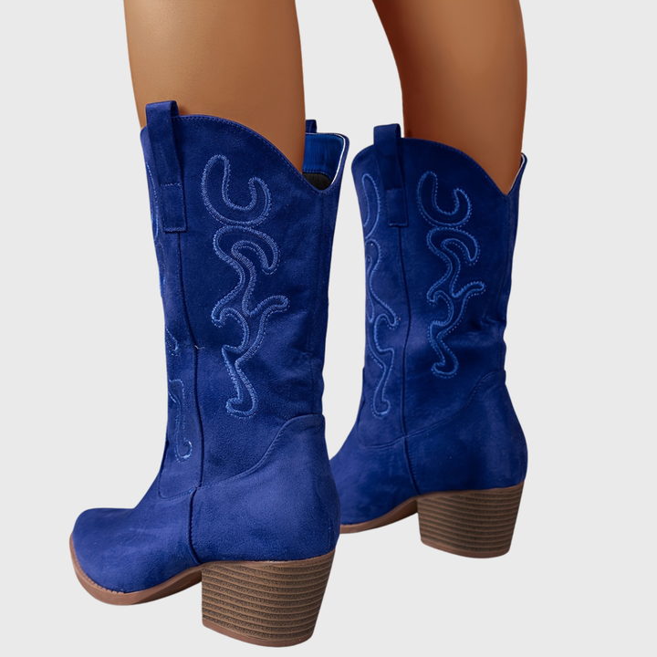 Jolene Eye-catching Western Cowboy Boots with Wide Calf Width, view 4 - Elena Harper