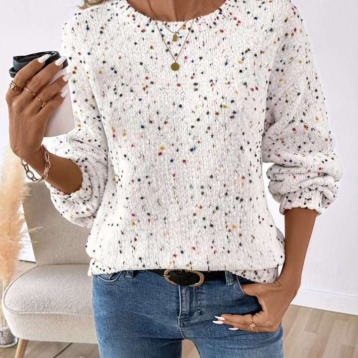 Sylvia Speckled Round Neck Sweater - Elena Harper