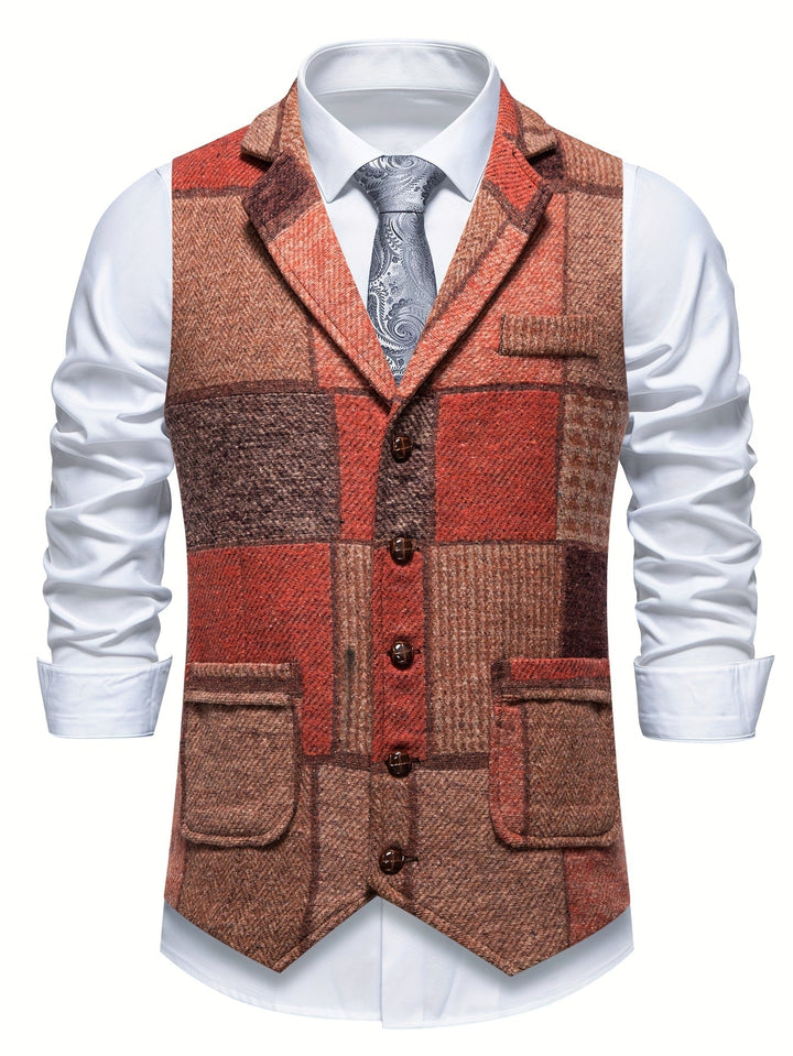LAURENT MONACO | FORMAL TWEED VEST FOR MEN