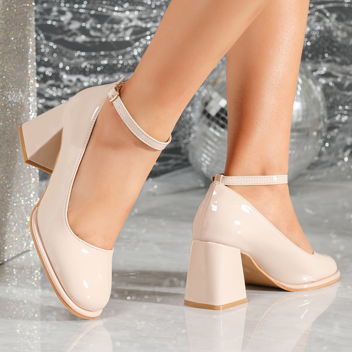 Celeste Patent Leather Stiletto Heels, view 10 - Elena Harper