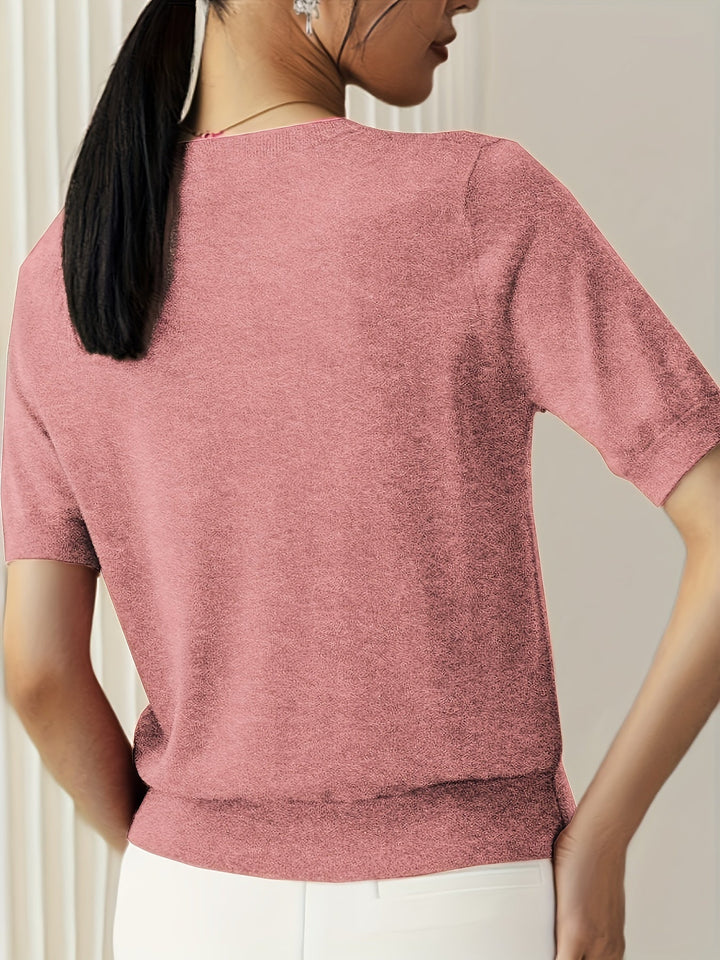 Jacquie Casual T-Shirt with High Elasticity - Elena Harper