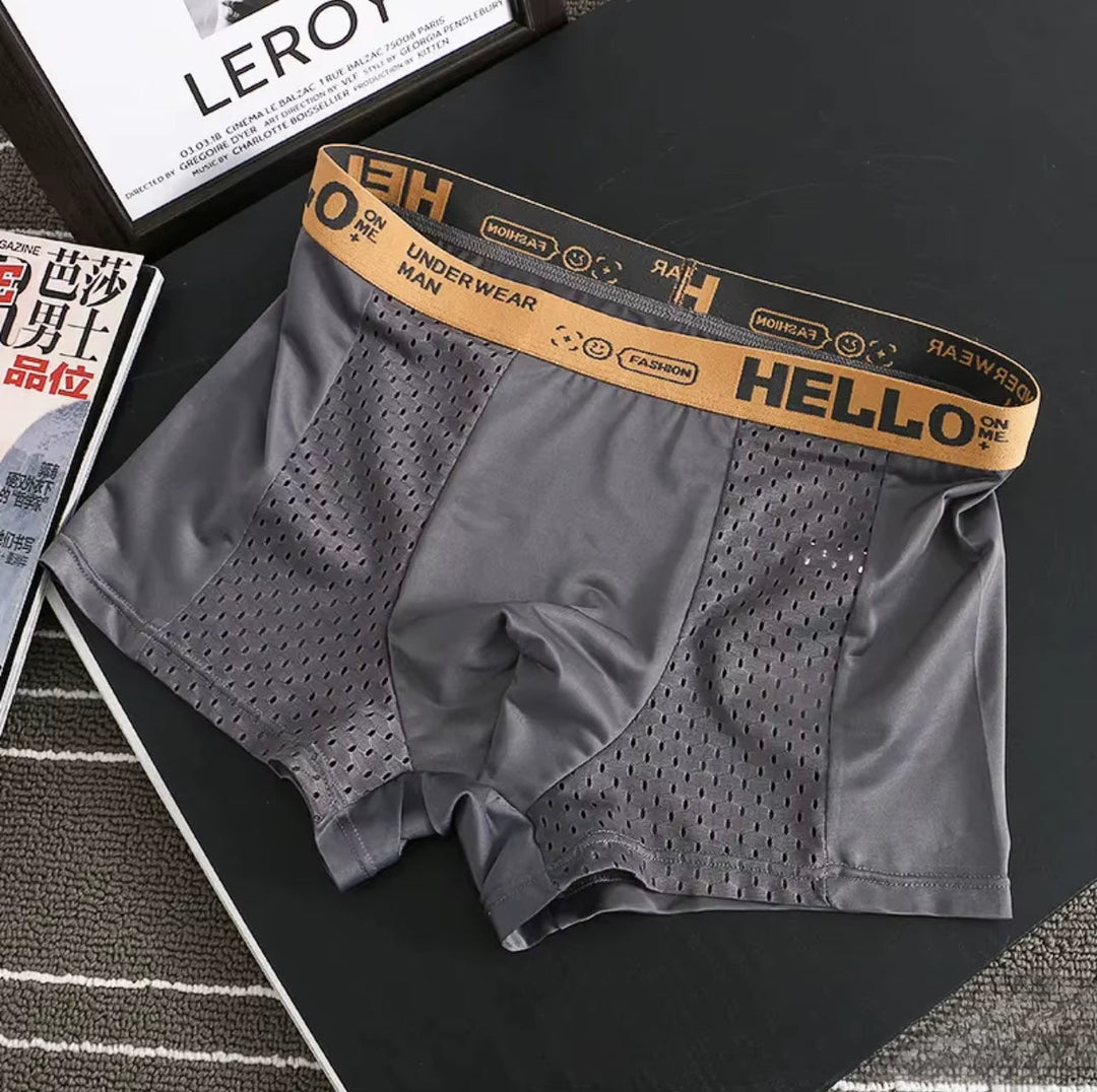 Harrington Oxford Men everyday boxer briefs mesh synthetic blend, view 8 - Elena Harper