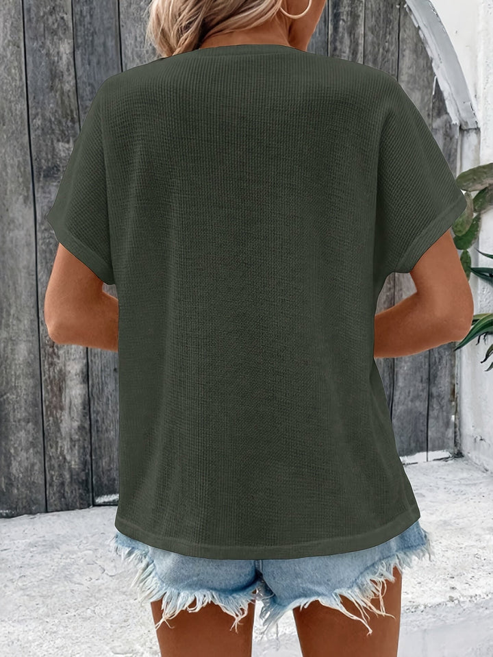Marylou - Casual Crew Neck Short Sleeve Top