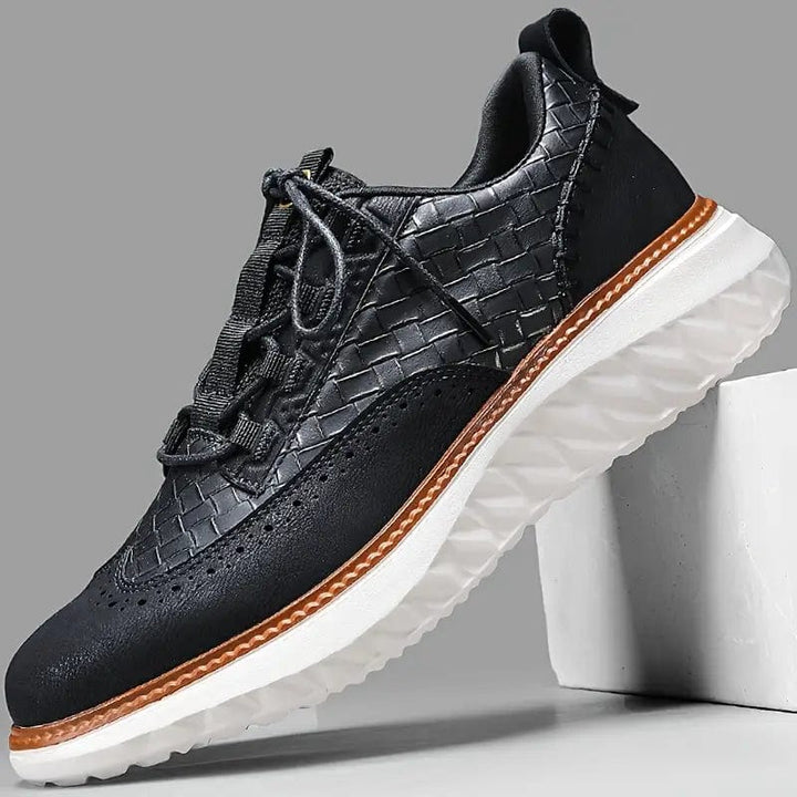 Matthis Luxe Leather Sneakers, view 2 - Elena Harper